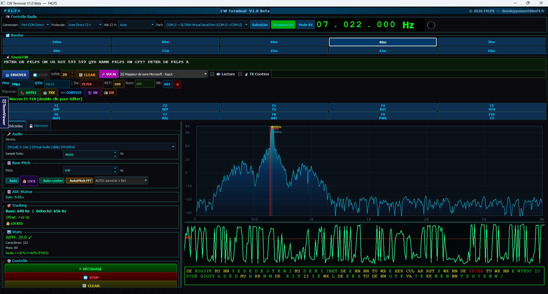 CW Terminal V1.0 Beta : F4LPS